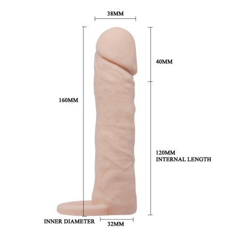 PRZEDŁUŻKA NA PENISA DUŻA GRUBA NAKŁADKA POSZERZA PRETTY LOVE - PENIS SLEEVE MEDIUM PRZEDŁUŻKA NA PENISA DUŻA GRUBA NAKŁADKA POSZERZA PRETTY LOVE - PENIS SLEEVE MEDIUM