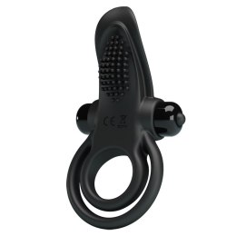 PIERŚCIEŃ EREKCYJNY SEX RING WIBRACJE STYMULATOR PRETTY LOVE - VIBRANT PENIS RING BLACK- 10 FUNCTION VIBRATIONS