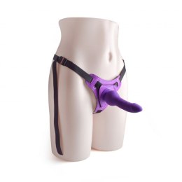 CINTURA REGOLABILE STRAP-ON PURPLE CON FALLO REALISTICO