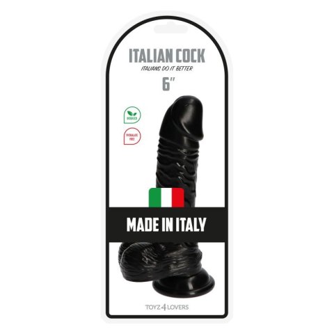 Dildo-Italian Cock 6"Black Dildo-Italian Cock 6"Black