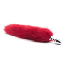 PLUG ANALE CON CODA LONG FOX TAIL ROSSA