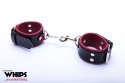 SOLIDNE KAJDANKI KRĘPOWANIE MOCNY SEX BDSM GADŻET KAJDANKI - WHIPS KAJDANKI DAMSKIE Z KARABIŃCZYKAMI