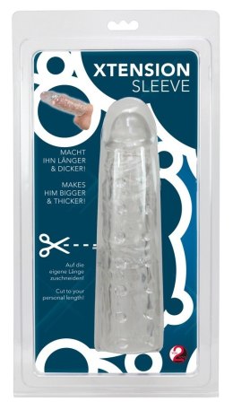 PRZEDŁUŻKA NA PENISA DUŻA GRUBA NAKŁADKA POSZERZA XTENSION SLEEVE TRANSPARENT