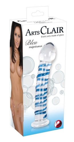 TRWAŁE EKSKLUZYWNE SZKLANE DILDO PENIS POCHWA ANAL ARTS CLAIR BLEU GLASS DILDO