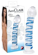 TRWAŁE EKSKLUZYWNE SZKLANE DILDO PENIS POCHWA ANAL ARTS CLAIR BLEU GLASS DILDO