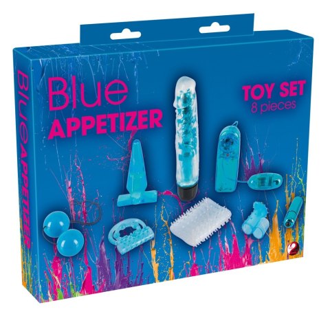 BLUE APPETIZER 8-PIECE SET
