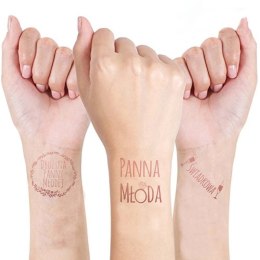 GRY - ZESTAW 12 ROSE GOLD TATUAŻY NA WIECZÓR PANIEŃSKI