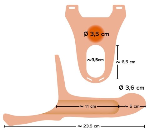 SILICONE STRAP-ON +5CM MEDIUM SILICONE STRAP-ON +5CM MEDIUM