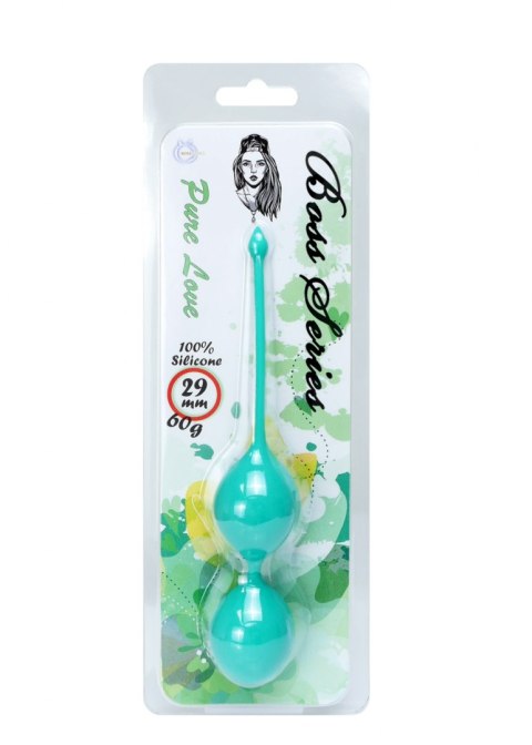KULKI GEJSZY TRENING MIĘŚNI KEGLA KORALIKI JAJKA SILICONE KEGEL BALLS 29MM 60G GREEN - BOSS SERIES KULKI GEJSZY TRENING MIĘŚNI KEGLA KORALIKI JAJKA SILICONE KEGEL BALLS 29MM 60G GREEN - BOSS SERIES