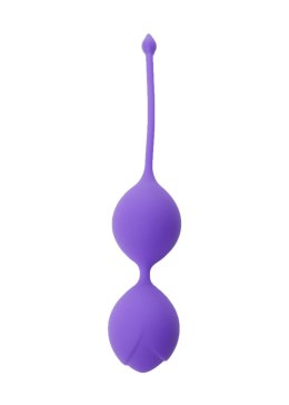 KULKI GEJSZY TRENING MIĘŚNI KEGLA KORALIKI JAJKA SILICONE KEGEL BALLS 29MM 60G PURPLE - BOSS SERIES