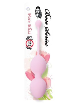 KULKI GEJSZY TRENING MIĘŚNI KEGLA KORALIKI JAJKA SILICONE KEGEL BALLS 32MM 125G PINK - BOSS SERIES