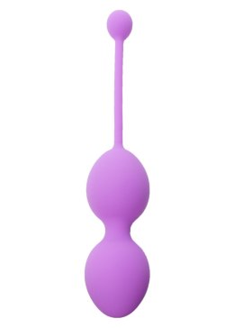 KULKI GEJSZY TRENING MIĘŚNI KEGLA KORALIKI JAJKA SILICONE KEGEL BALLS 32MM 125G PURPLE - BOSS SERIES