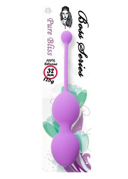KULKI GEJSZY TRENING MIĘŚNI KEGLA KORALIKI JAJKA SILICONE KEGEL BALLS 32MM 125G PURPLE - BOSS SERIES