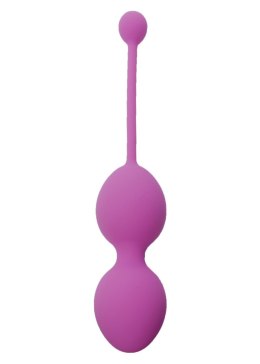 KULKI GEJSZY TRENING MIĘŚNI KEGLA KORALIKI JAJKA SILICONE KEGEL BALLS 32MM 165G PURPLE - BOSS SERIES