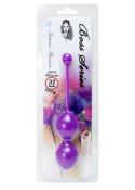 KULKI GEJSZY TRENING MIĘŚNI KEGLA KORALIKI JAJKA SILICONE KEGEL BALLS 32MM 165G PURPLE - BOSS SERIES