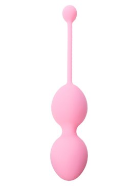 KULKI GEJSZY TRENING MIĘŚNI KEGLA KORALIKI JAJKA SILICONE KEGEL BALLS 36MM 165G PINK - BOSS SERIES