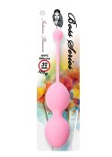 KULKI GEJSZY TRENING MIĘŚNI KEGLA KORALIKI JAJKA SILICONE KEGEL BALLS 36MM 165G PINK - BOSS SERIES