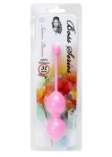 KULKI GEJSZY TRENING MIĘŚNI KEGLA KORALIKI JAJKA SILICONE KEGEL BALLS 36MM 165G PINK - BOSS SERIES
