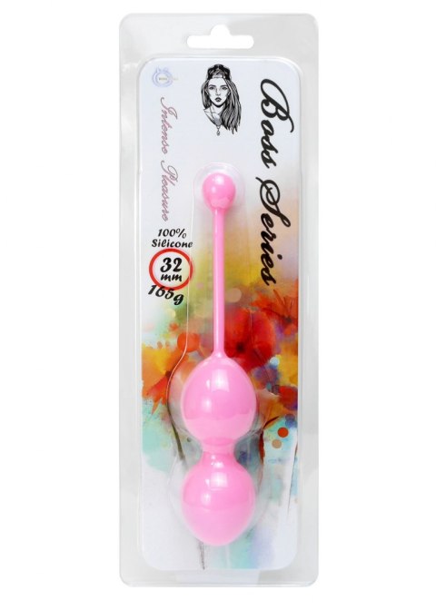 KULKI GEJSZY TRENING MIĘŚNI KEGLA KORALIKI JAJKA SILICONE KEGEL BALLS 36MM 165G PINK - BOSS SERIES KULKI GEJSZY TRENING MIĘŚNI KEGLA KORALIKI JAJKA SILICONE KEGEL BALLS 36MM 165G PINK - BOSS SERIES