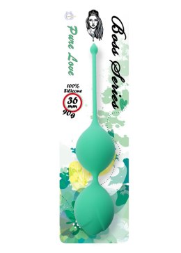 KULKI GEJSZY TRENING MIĘŚNI KEGLA KORALIKI JAJKA SILICONE KEGEL BALLS 36MM 90G GREEN - BOSS SERIES
