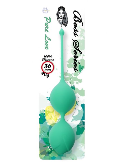 KULKI GEJSZY TRENING MIĘŚNI KEGLA KORALIKI JAJKA SILICONE KEGEL BALLS 36MM 90G GREEN - BOSS SERIES KULKI GEJSZY TRENING MIĘŚNI KEGLA KORALIKI JAJKA SILICONE KEGEL BALLS 36MM 90G GREEN - BOSS SERIES