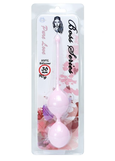 KULKI GEJSZY TRENING MIĘŚNI KEGLA KORALIKI JAJKA SILICONE KEGEL BALLS 36MM 90G LIGHT PINK - BOSS SERIES KULKI GEJSZY TRENING MIĘŚNI KEGLA KORALIKI JAJKA SILICONE KEGEL BALLS 36MM 90G LIGHT PINK - BOSS SERIES