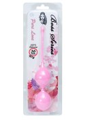 KULKI GEJSZY TRENING MIĘŚNI KEGLA KORALIKI JAJKA SILICONE KEGEL BALLS 36MM 90G PINK - BOSS SERIES