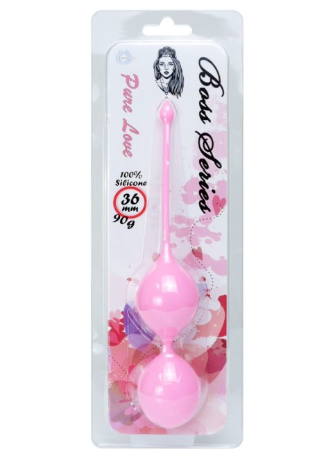 KULKI GEJSZY TRENING MIĘŚNI KEGLA KORALIKI JAJKA SILICONE KEGEL BALLS 36MM 90G PINK - BOSS SERIES KULKI GEJSZY TRENING MIĘŚNI KEGLA KORALIKI JAJKA SILICONE KEGEL BALLS 36MM 90G PINK - BOSS SERIES