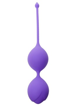 KULKI GEJSZY TRENING MIĘŚNI KEGLA KORALIKI JAJKA SILICONE KEGEL BALLS 36MM 90G PURPLE - BOSS SERIES