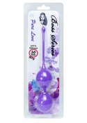 KULKI GEJSZY TRENING MIĘŚNI KEGLA KORALIKI JAJKA SILICONE KEGEL BALLS 36MM 90G PURPLE - BOSS SERIES