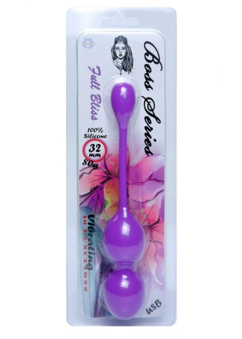KULKI GEJSZY TRENING MIĘŚNI KEGLA WIBRUJĄCE KULKI VIBRATING KEGEL BALLS 32MM 80G PURPLE 10 FUNCTION USB - BOSS SERIES KULKI GEJSZY TRENING MIĘŚNI KEGLA WIBRUJĄCE KULKI VIBRATING KEGEL BALLS 32MM 80G PURPLE 10 FUNCTION USB - BOSS SERIES