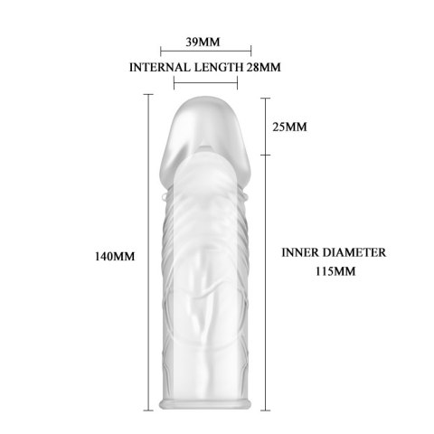 PRZEDŁUŻKA NA PENISA DUŻA GRUBA NAKŁADKA POSZERZA BAILE - PENIS SLEEVE PRZEDŁUŻKA NA PENISA DUŻA GRUBA NAKŁADKA POSZERZA BAILE - PENIS SLEEVE
