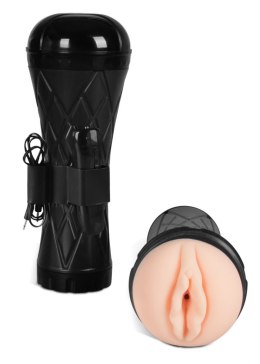 MASTURBATOR SZTUCZNA DUPA I CIPKA POCHWA WIBRACJE MASTURBATOR-VIBRATING VAGINA CYBER SKIN- LATARKA