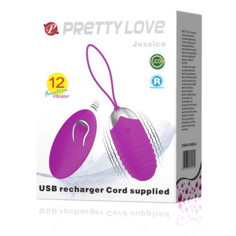 JAJKO STYMULUJĄCE PRETTY LOVE - JESSICA USB 12 functions JAJKO STYMULUJĄCE PRETTY LOVE - JESSICA USB 12 functions
