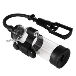 POMPKA POWIĘKSZENIE PENISA -POWERPUMP MAX VIBRATING - BLACK&CLEAR