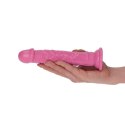 SOLIDNE REALISTYCZNE DILDO Z PRZYSSAWKĄ CYBERSKÓRA DILDO- AMEDEO PINK
