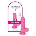 SOLIDNE REALISTYCZNE DILDO Z PRZYSSAWKĄ CYBERSKÓRA DILDO- LEO PINK