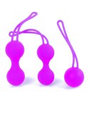 KULKI GEJSZY TRENING MIĘŚNI KEGLA KORALIKI JAJKA KULKI-SILICONE KEGAL BALLS SET - PURPLE