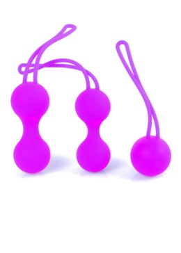 KULKI GEJSZY TRENING MIĘŚNI KEGLA KORALIKI JAJKA KULKI-SILICONE KEGAL BALLS SET - PURPLE