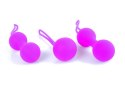 KULKI GEJSZY TRENING MIĘŚNI KEGLA KORALIKI JAJKA KULKI-SILICONE KEGAL BALLS SET - PURPLE