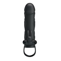 PRZEDŁUŻKA NA PENISA DUŻA GRUBA NAKŁADKA POSZERZA PRETTY LOVE - PENIS SLEEVE WITH BALL STRAP VIBRATION