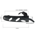 PRZEDŁUŻKA NA PENISA DUŻA GRUBA NAKŁADKA POSZERZA PRETTY LOVE - PENIS SLEEVE WITH BALL STRAP VIBRATION
