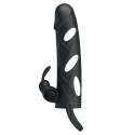 PRZEDŁUŻKA NA PENISA DUŻA GRUBA NAKŁADKA POSZERZA PRETTY LOVE - PENIS SLEEVE WITH BALL STRAP VIBRATION