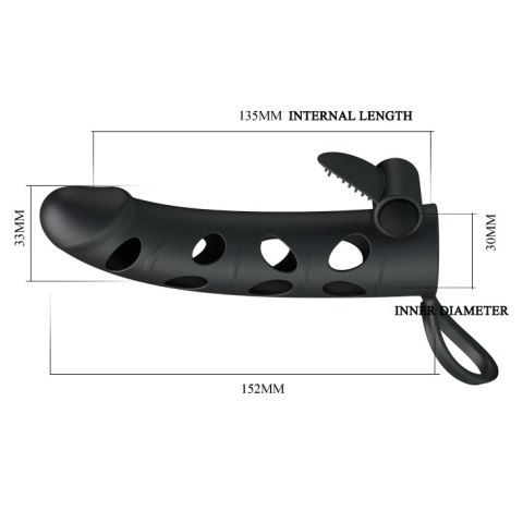 PRZEDŁUŻKA NA PENISA DUŻA GRUBA NAKŁADKA POSZERZA PRETTY LOVE - VIBRATING PENIS SLEEVE WITH BALL STRAP PRZEDŁUŻKA NA PENISA DUŻA GRUBA NAKŁADKA POSZERZA PRETTY LOVE - VIBRATING PENIS SLEEVE WITH BALL STRAP