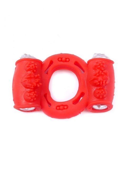 PIERŚCIEŃ-VIBRATING COCKRING DOUBLE RED PIERŚCIEŃ-VIBRATING COCKRING DOUBLE RED