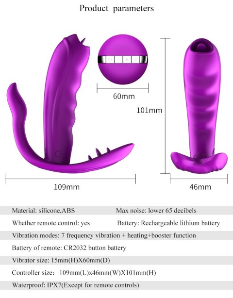 STYMULATOR-SILICONE PANTY VIBRATOR USB 7 FUNCTION / HEATING STYMULATOR-SILICONE PANTY VIBRATOR USB 7 FUNCTION / HEATING