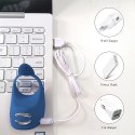 Wibrator-Silicone Ring Blue USB 7 Function + Electro stim / remote control