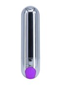 WIBRATOR-STRONG BULLET VIBRATOR SILVER/PURPLE USB 10 FUNCTION