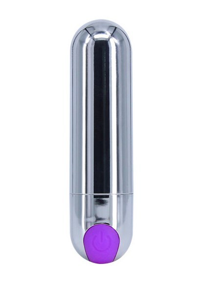 WIBRATOR-STRONG BULLET VIBRATOR SILVER/PURPLE USB 10 FUNCTION WIBRATOR-STRONG BULLET VIBRATOR SILVER/PURPLE USB 10 FUNCTION