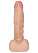 SOLIDNE REALISTYCZNE DILDO Z PRZYSSAWKĄ CYBERSKÓRA DILDO-ASKLEPIOS-LOVECLONEX 8"-FLEXIBLE
